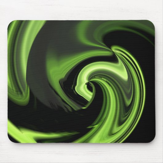 Chartreuse Green Abstrakt Heart Mousepad (Vorne)