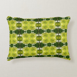Chartreuse Green Abstrakt Hydrangea Blooms Muster Dekokissen