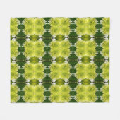 Chartreuse Green Abstrakt Hydrangea Blooms Muster Fleecedecke (Vorderseite (Horizontal))