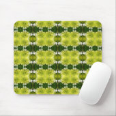 Chartreuse Green Abstrakt Hydrangea Blooms Muster Mousepad (Mit Mouse)