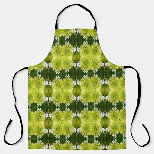 Chartreuse Green Abstrakt Hydrangea Blooms Muster Schürze (Vorderseite)