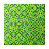 Chartreuse Green Aesthetic Clover Pattern #9 Fliese (Vorderseite)