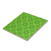 Chartreuse Green Aesthetic Clover Pattern #9 Fliese (Seite)