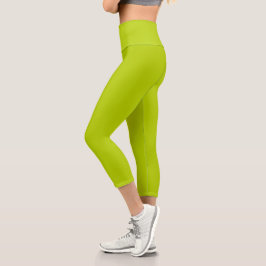 Chartreuse Green Capri Leggings