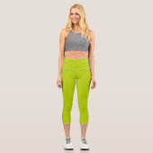 Chartreuse Green Capri Leggings (Vorderseite)