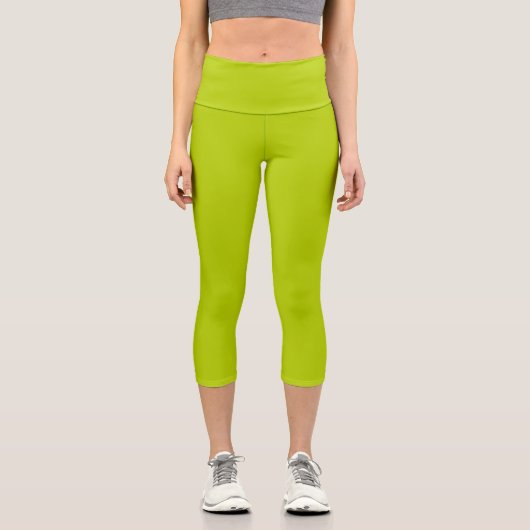 Chartreuse Green Capri Leggings (Vorderseite)