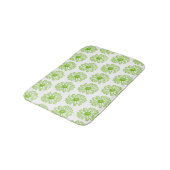 Chartreuse Green Daisy Print, Hippie Blume Print Badematte (Schrägansicht)