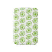 Chartreuse Green Daisy Print, Hippie Blume Print Badematte (Vorderseite Vertikal)