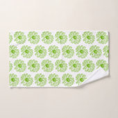 Chartreuse Green Daisy Print, Hippie Blume Print Badhandtuch Set (Handtuch)