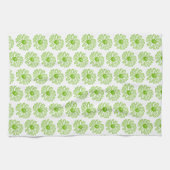 Chartreuse Green Daisy Print, Hippie Blume Print Geschirrtuch (Horizontal)