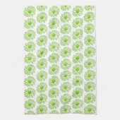Chartreuse Green Daisy Print, Hippie Blume Print Geschirrtuch (Vertikal)