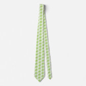 Chartreuse Green Daisy Print, Hippie Blume Print Krawatte (Vorderseite)