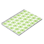 Chartreuse Green Daisy Print, Hippie Blume Print Notizblock (Linke Seite)