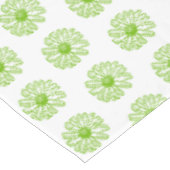 Chartreuse Green Daisy Print, Hippie Blume Print Tischdecke (Schrägansicht)