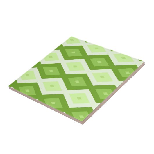 Chartreuse green diamond pattern fliese (Seite)
