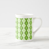 Chartreuse green diamond pattern porzellantasse (Rechts)