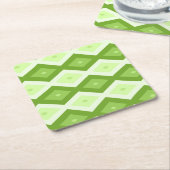 Chartreuse green diamond pattern rechteckiger pappuntersetzer (angewinkelt)