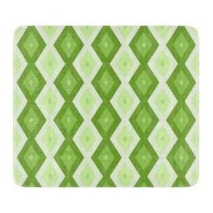 Chartreuse green diamond pattern schneidebrett