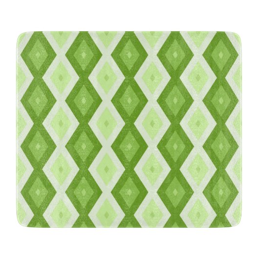 Chartreuse green diamond pattern schneidebrett (Vorderseite)