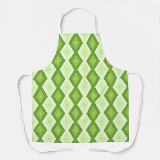 Chartreuse green diamond pattern schürze (Vorderseite)