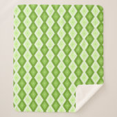 Chartreuse green diamond pattern sherpadecke (Vorderseite)
