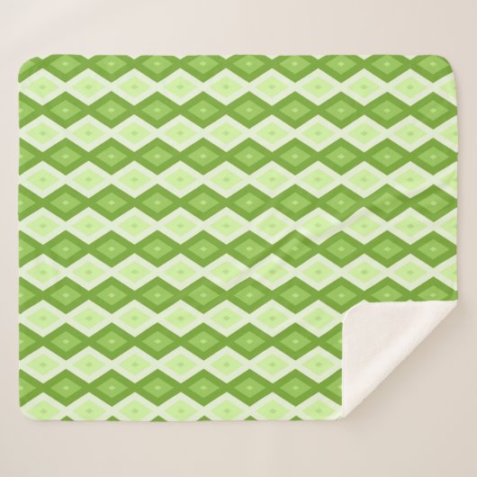 Chartreuse green diamond pattern sherpadecke (Vorderseite (Horizontal))