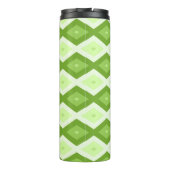 Chartreuse green diamond pattern thermosbecher (Rückseite)