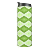 Chartreuse green diamond pattern thermosbecher (Nach rechts gedreht)
