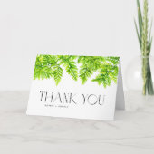Chartreuse Green Fern Blätter Garland Wedding Dankeskarte (Vorderseite)