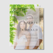 Chartreuse Green Fern Blätter Woodland Wedding Pergament Einladungen (Versatz (Ehepaar))