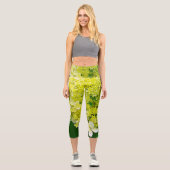 Chartreuse Green, Limelight Hydrangea, Capri Leggings (Vorderseite)