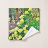 Chartreuse Green Limelight Hydrangea Garden Badhandtuch Set (Waschlappen)