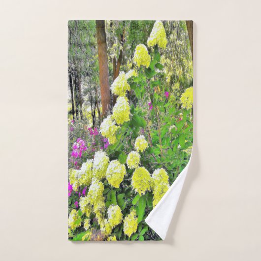 Chartreuse Green Limelight Hydrangea Garden Badhandtuch Set (Handtuch)
