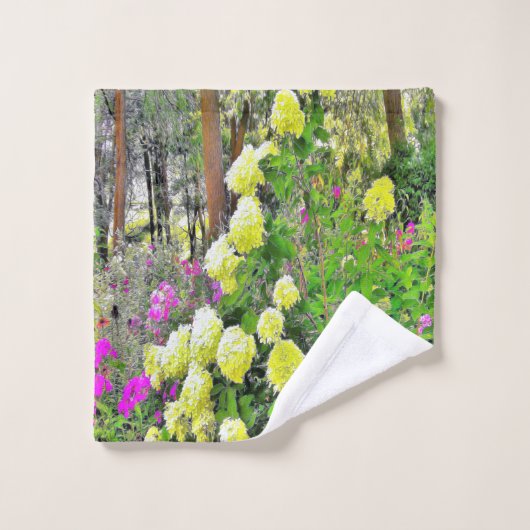 Chartreuse Green Limelight Hydrangea Garden Badhandtuch Set (Waschlappen)