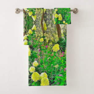 Chartreuse Green Limelight Hydrangea Garden Badhandtuch Set