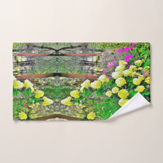 Chartreuse Green Limelight Hydrangea Garden Badhandtuch Set (Handtuch)