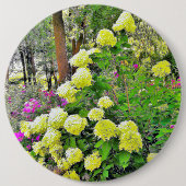 Chartreuse Green Limelight Hydrangea Garden Button (Vorderseite)