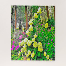 Chartreuse Green Limelight Hydrangea Garden Puzzle