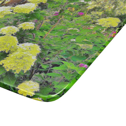 Chartreuse Green Limelight Hydrangea Garden Schneidebrett (Ecke)