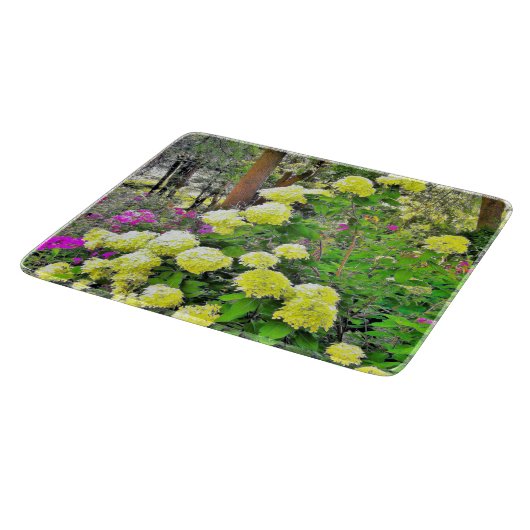 Chartreuse Green Limelight Hydrangea Garden Schneidebrett (Ecke)