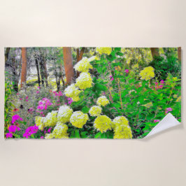 Chartreuse Green Limelight Hydrangea Garden Strandtuch