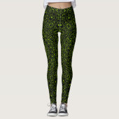 Chartreuse Green Mandala mit Fettsymmetrie Leggings (Vorderseite)