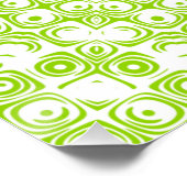 Chartreuse Green Mandala Muster Poster (Ecke)
