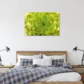 Chartreuse Green Mum Wrapped Canvas Leinwanddruck (Insitu (Schlafzimmer))