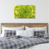 Chartreuse Green Mum Wrapped Canvas Leinwanddruck (Insitu (Schlafzimmer))