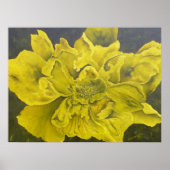 Chartreuse Green Peony Poster (Vorne)