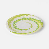 Chartreuse Green Swirl gefärbte Krawatte Party Pappteller (Schrägansicht)