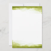 Chartreuse Green Watercolor Chic Brautparty Einladung (Rückseite)
