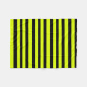 Chartreuse Grün und schwarze Streifen Fleecedecke (Vorderseite (Horizontal))