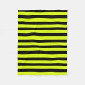 Chartreuse Grün und schwarze Streifen Fleecedecke (Vorderseite)